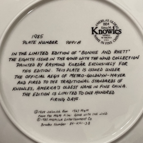 Gone With The Wind Plate - Picture 5 of 5